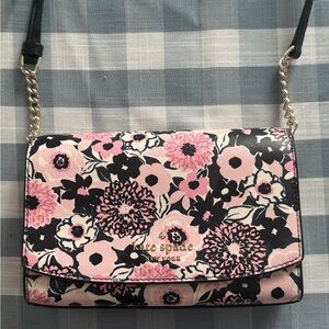 Kate Spade Floral Crossbody Bag in Pink and Black